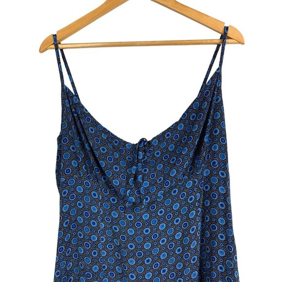 Xhilaration Blue & Black Sleeveless Slip Dress Large - Picture 3 of 7